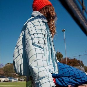 NEW Free People Outpost Bomber Jacket In Boardwalk Blue